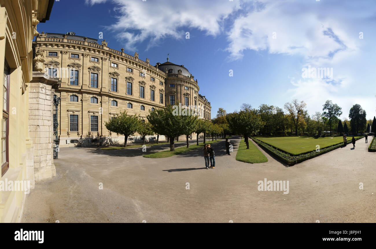 La Bavière, francs, würzburger residenz, wrzburg, residenzplatz, hofgarten, Banque D'Images