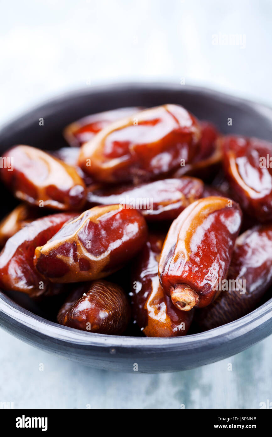 Secs, dates, la nutrition, la date, la nature morte, libre, verticale, secs, dates, Banque D'Images