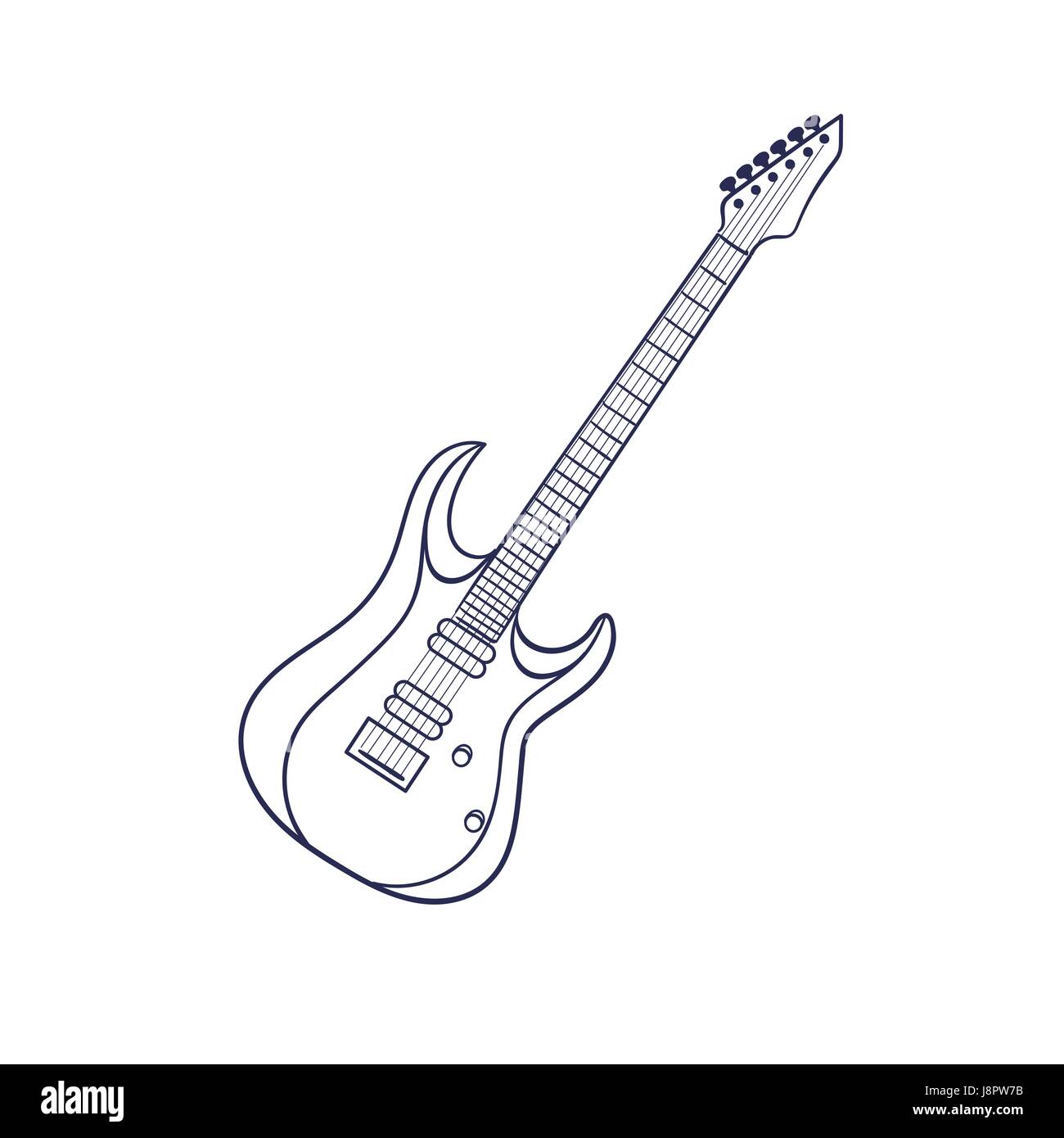 Guitare électrique rock Illustration de Vecteur