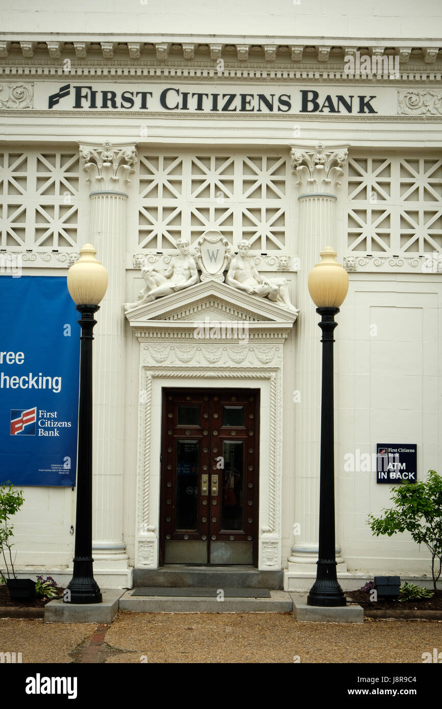 First Citizens Bank, Banque de Warren building, 305 East Main Street, à Front Royal, Virginia Banque D'Images