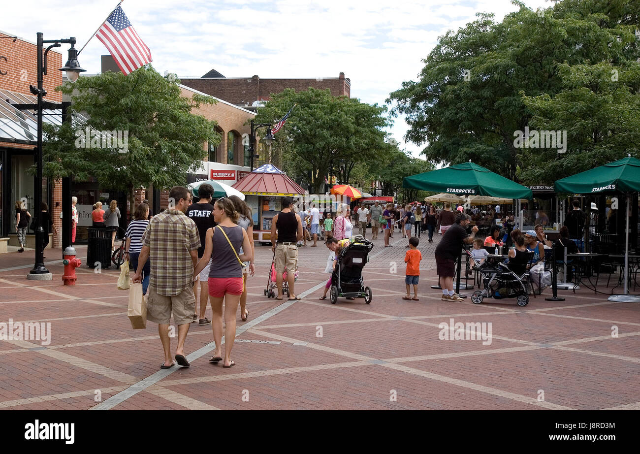 Church Street Marketplace - Burlington, VT Banque D'Images
