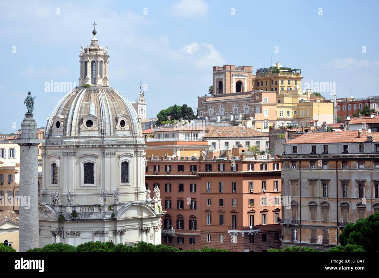 Sur les toits de Rome Banque D'Images