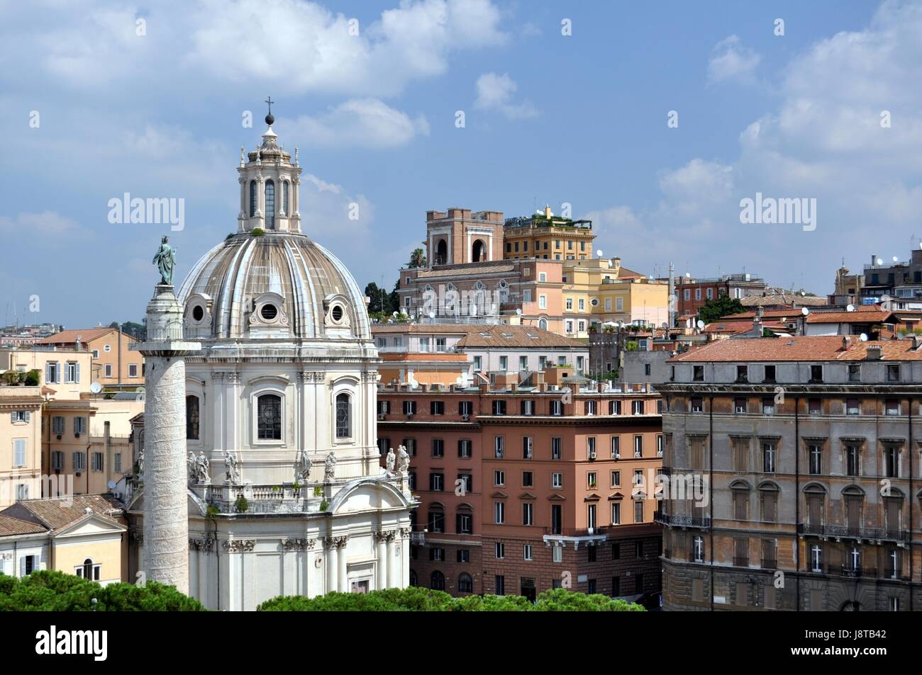 Historique, cité, ville, europe, Rome, roma, toits, style de construction, Banque D'Images