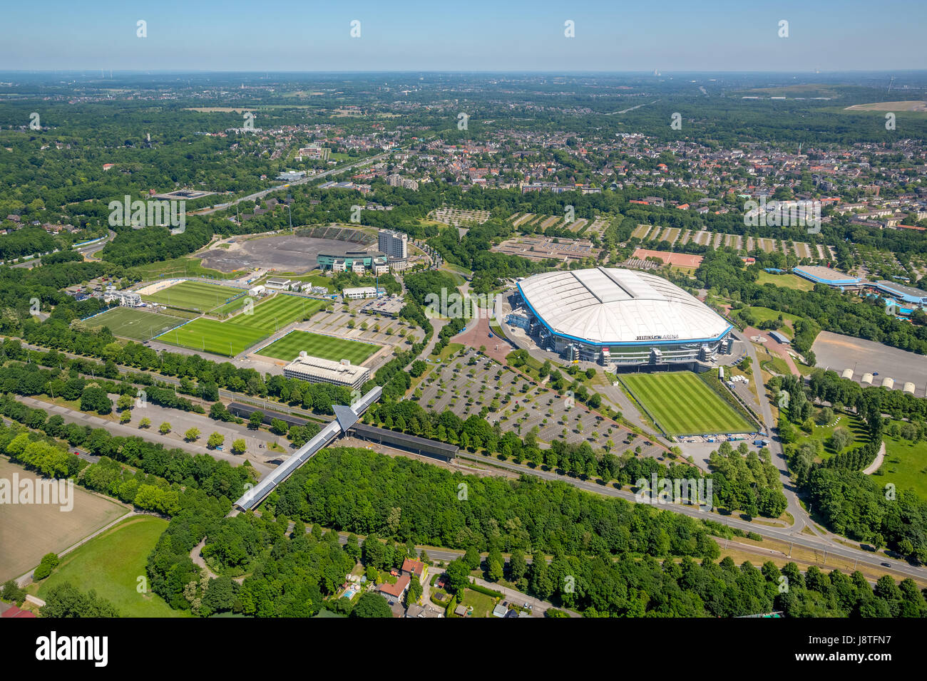 VELTINS Arena, stade de Schalke, premier stade de la Bundesliga, Bundesliga, Premier League, Schalkerfeld, Gelsenkirchen, Ruhr, Rhénanie du Nord-Westphalie, Banque D'Images