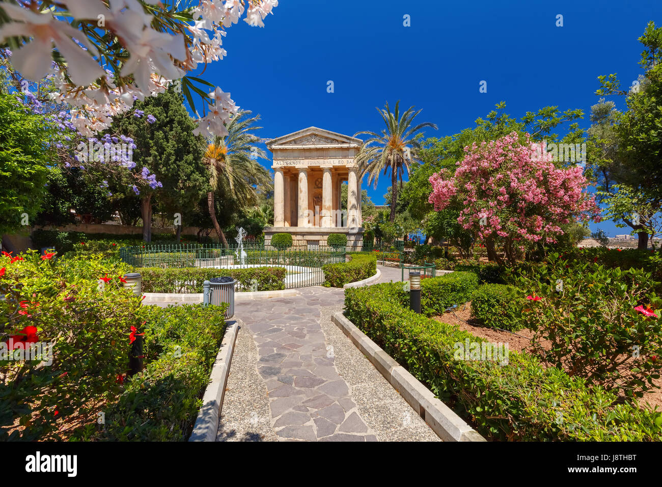 Jardins Barrakka inférieur, La Valette, capitale de Malte Banque D'Images