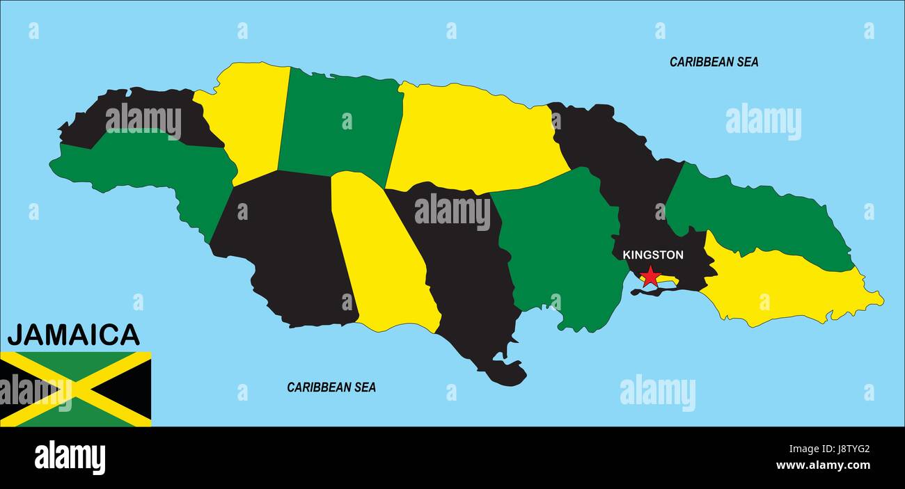 Jamaica Map Photos Jamaica Map Images Alamy