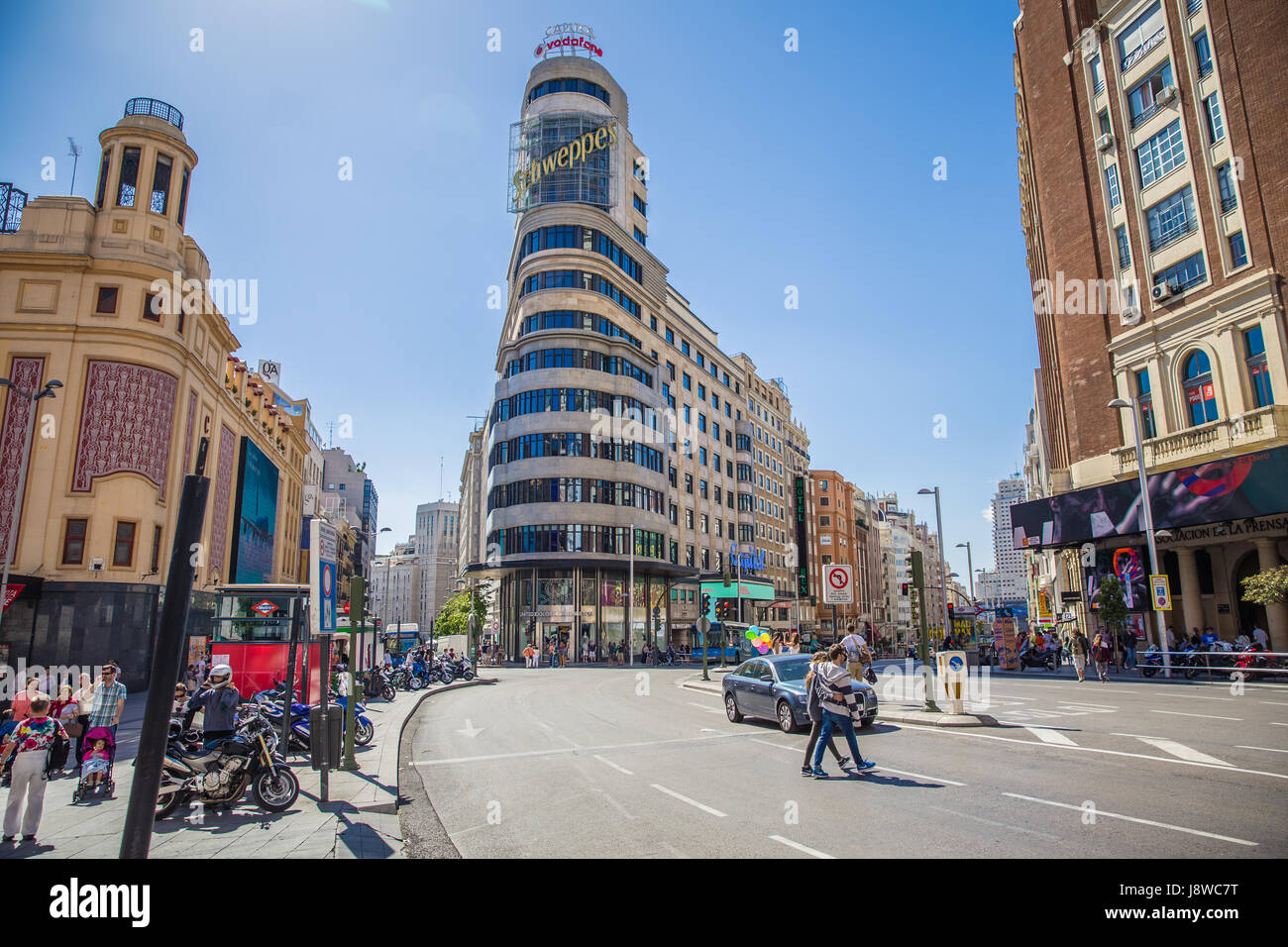 Madrid, Espagne - 15 mai 2015, Randonnée pédestre à travers le centre-ville de Madrid Banque D'Images