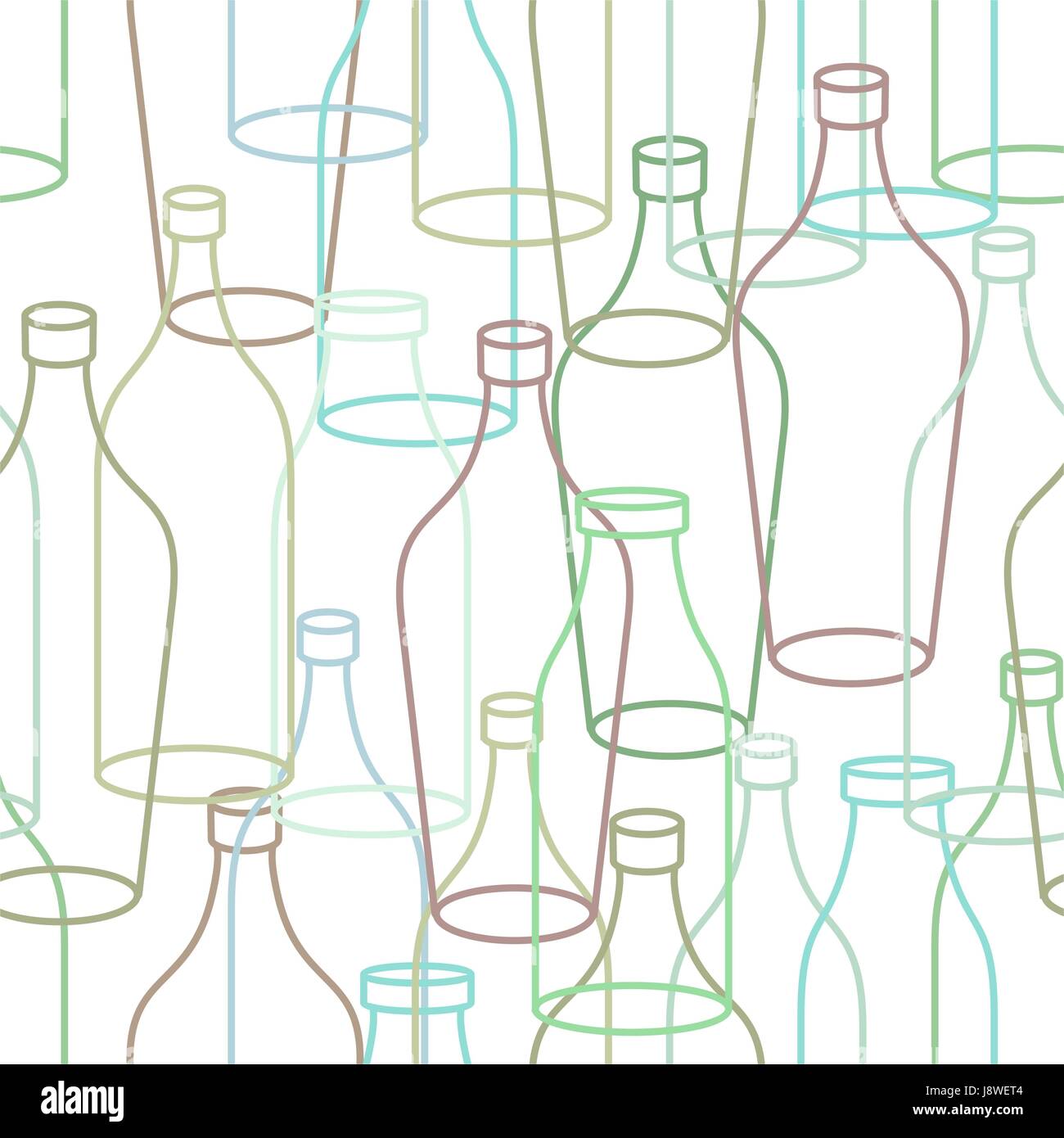 Bouteille en verre motif transparent transparent fond de bouteilles vides.. La texture de tissu rétro Illustration de Vecteur
