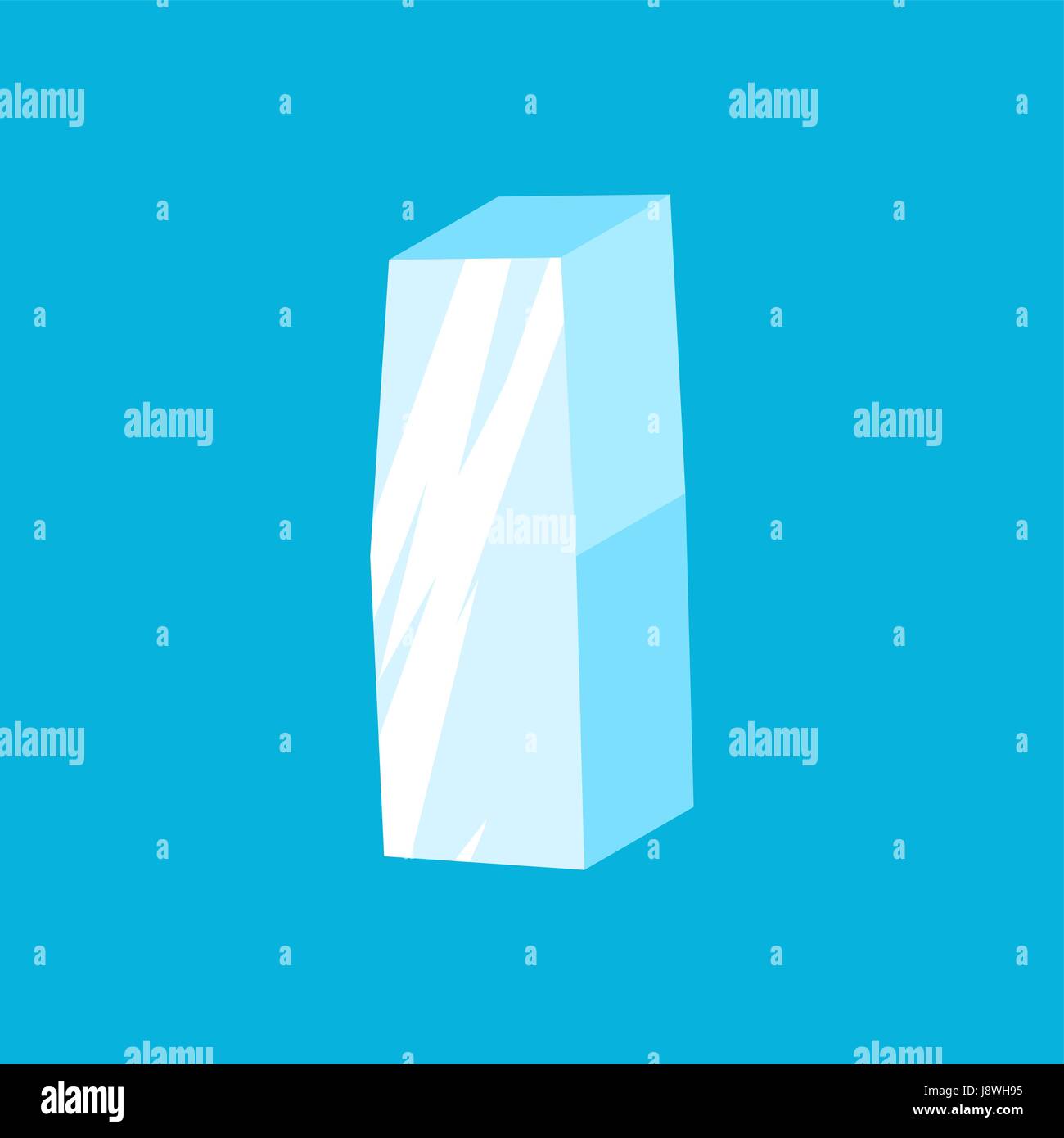 Lettre I font de la glace. Les glaçons alphabet. geler le lettrage. Iceberg ABC sign Illustration de Vecteur