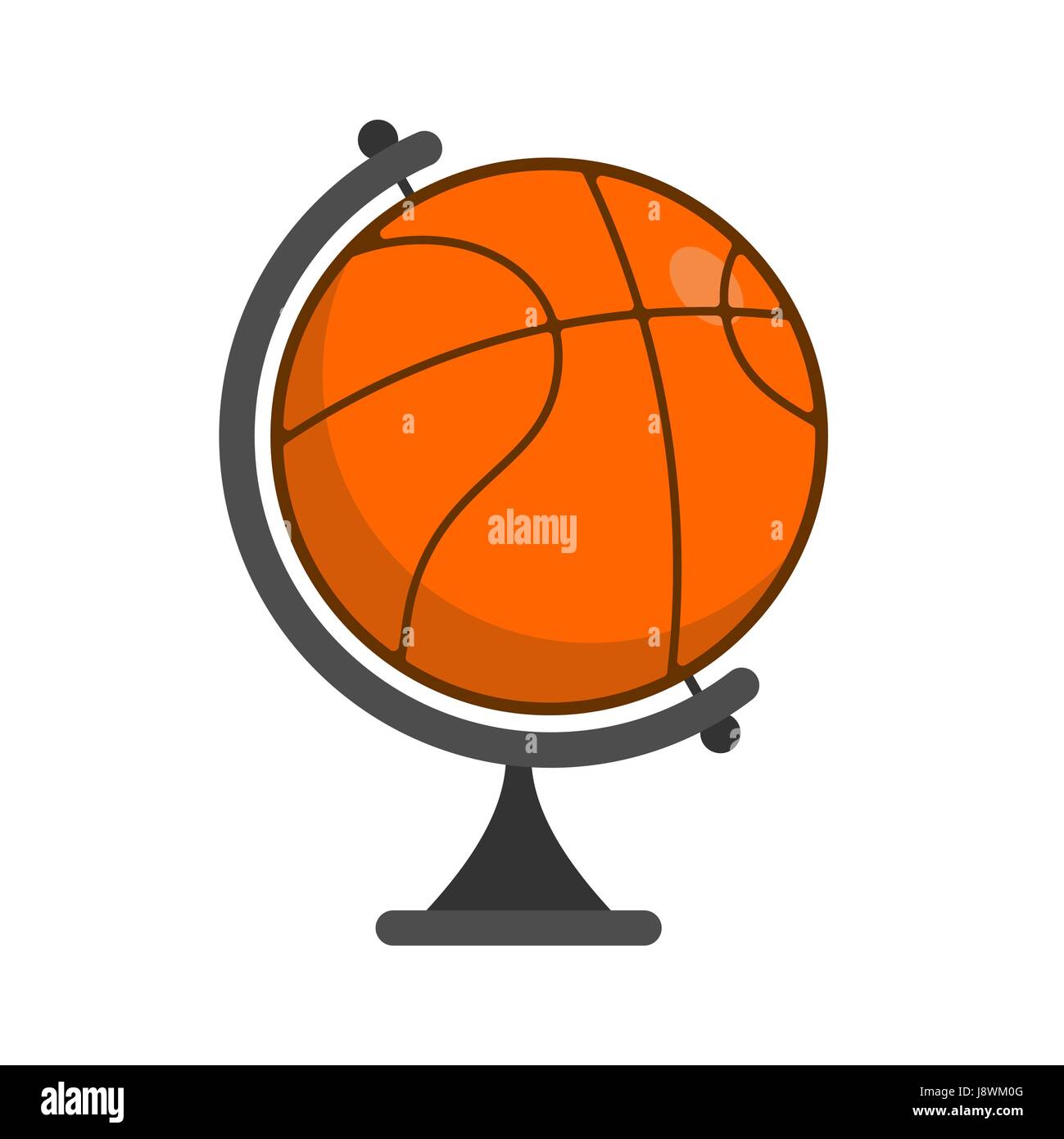 Planète basket-ball. World jeu. Accessoires de sport comme monde. Sphère  Orange Image Vectorielle Stock - Alamy