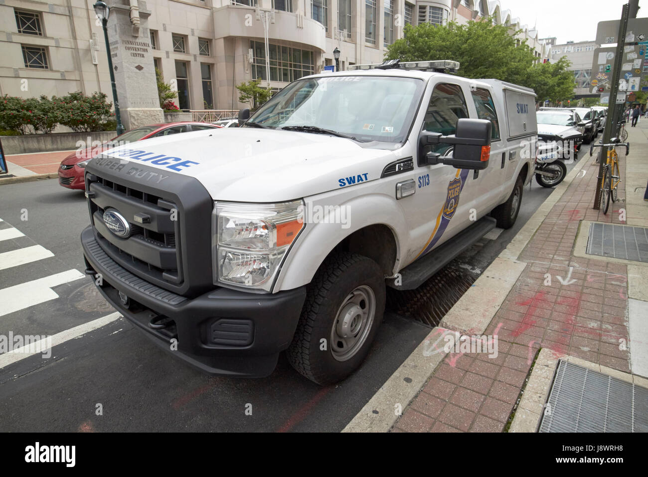 Swat de la police de Philadelphie USA véhicule camion Ford Banque D'Images