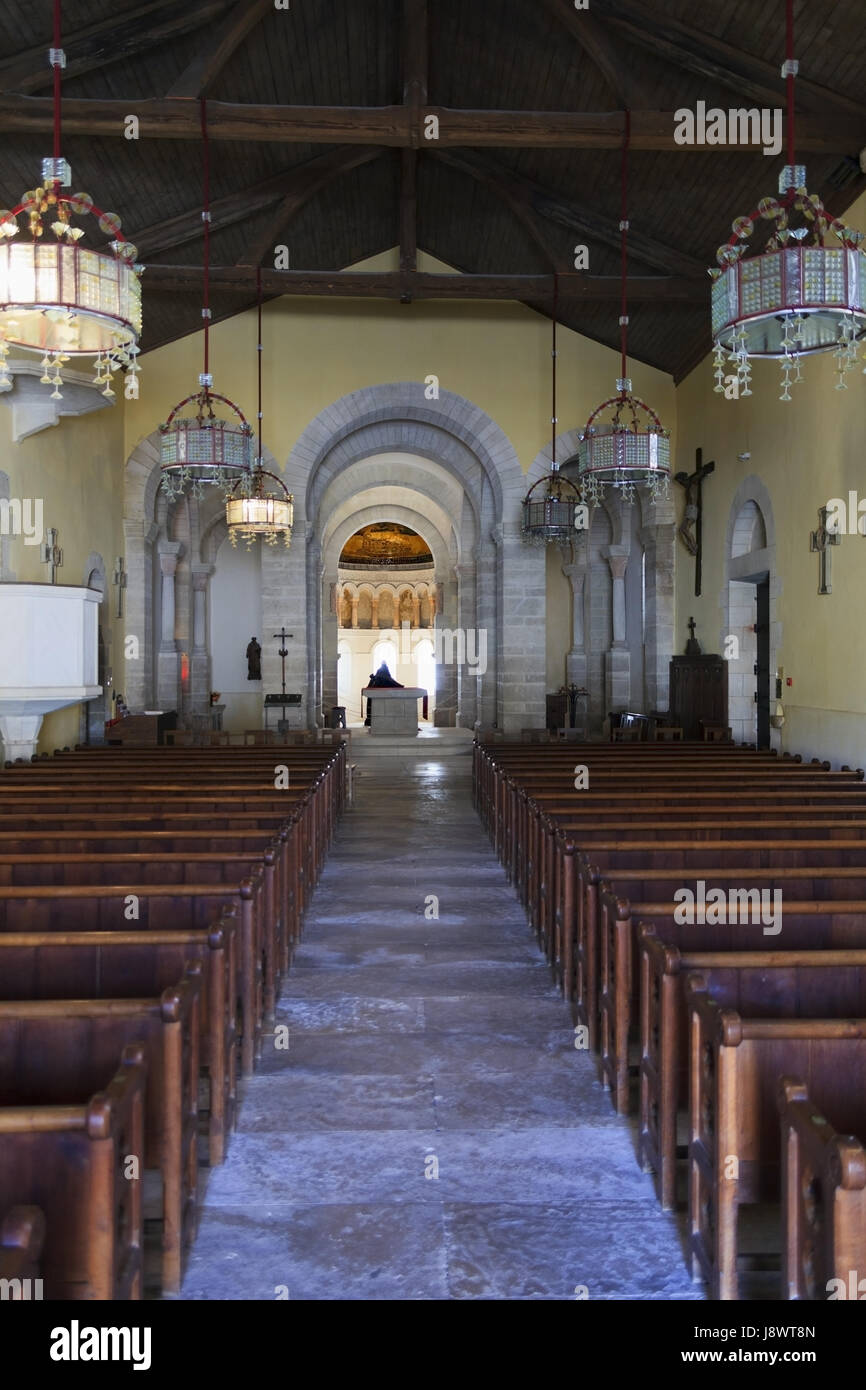 À l'intérieur de l'Oratoire carolingien de germigny-des-Prés, Loiret, France Banque D'Images À l'intérieur de l'Oratoire carolingien de germigny-des-Prés, Loiret, France Banque D'Images
