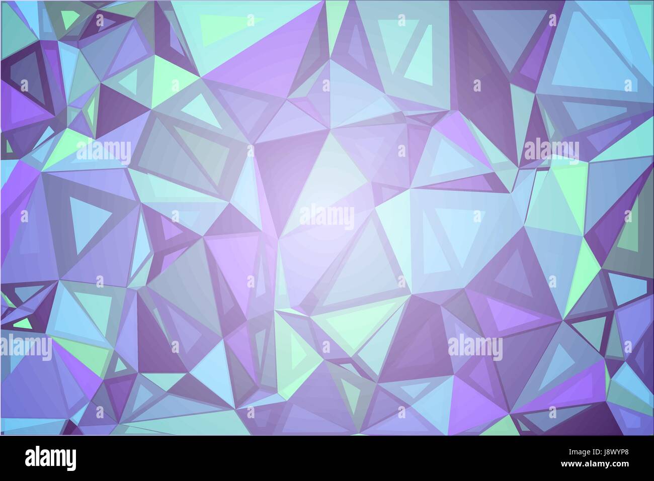 Tons violet abstrait vert Tailles aléatoires poly bas fond géométrique Illustration de Vecteur