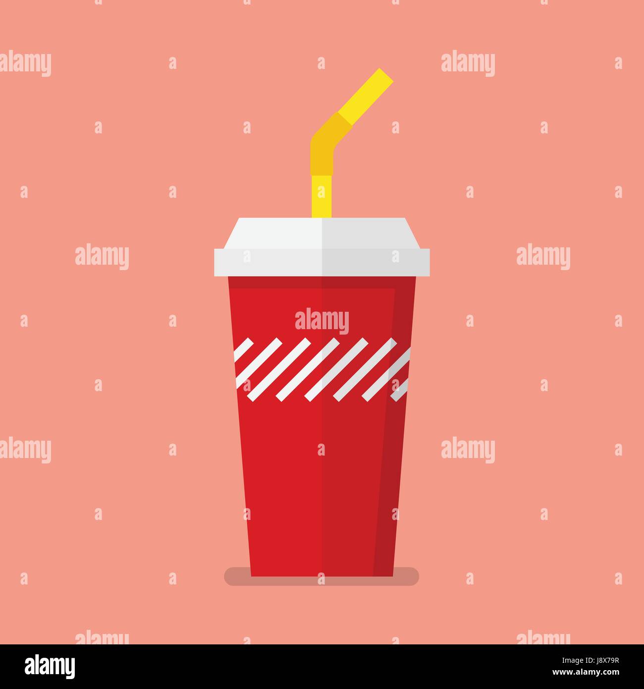 Boisson gazeuse dans télévision style. Vector illustration Illustration de Vecteur