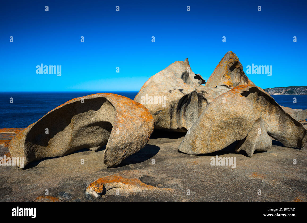 Remarkable Rocks, parc national de Flinders Chase, Kangaroo Island, Australie du Sud. Banque D'Images