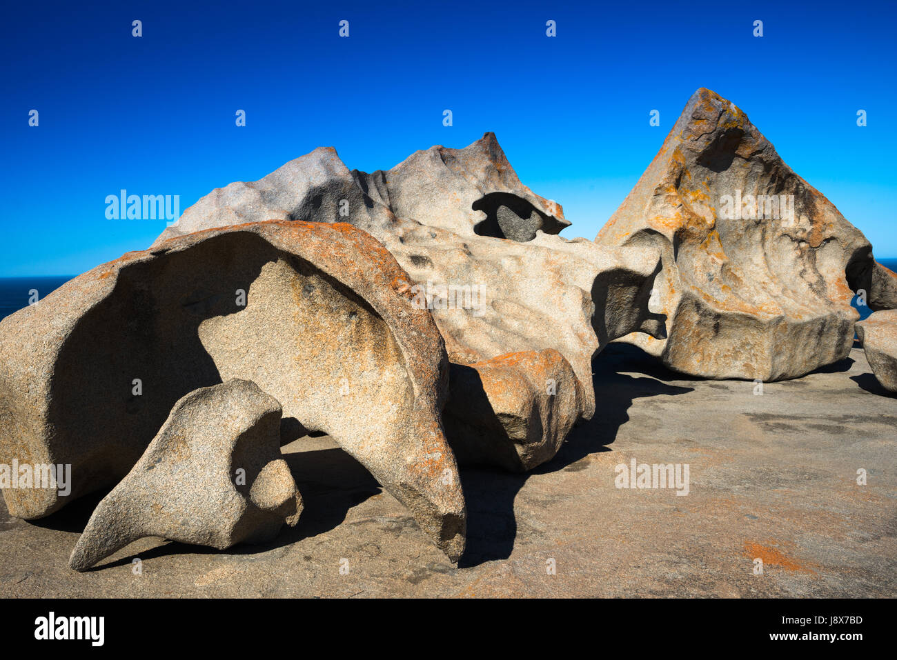 Remarkable Rocks, parc national de Flinders Chase, Kangaroo Island, Australie du Sud. Banque D'Images
