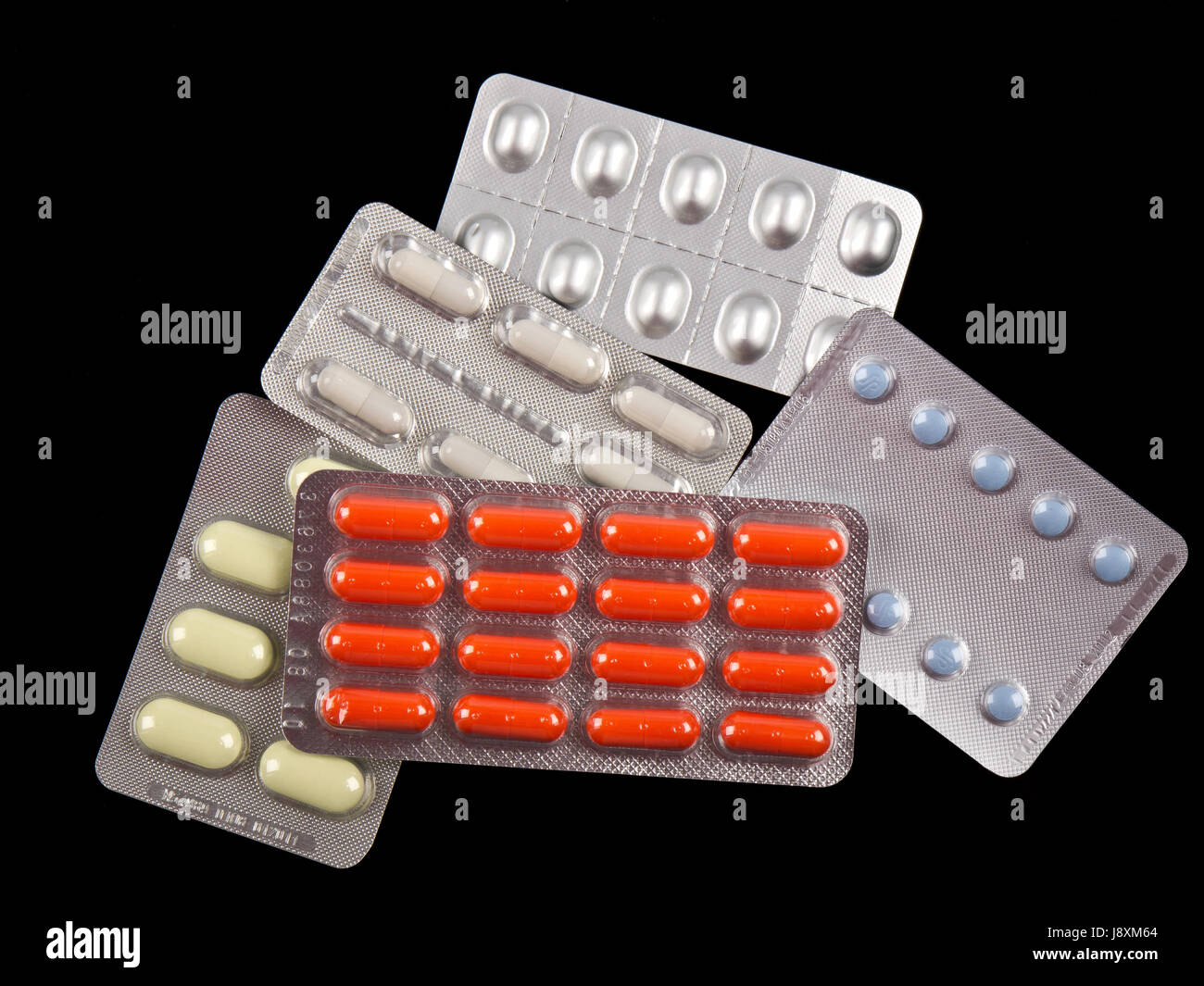L'aspirine, capsule, j'antibiotique, antibiotique, toile de fond,  l'arrière-plan, capsules Photo Stock - Alamy