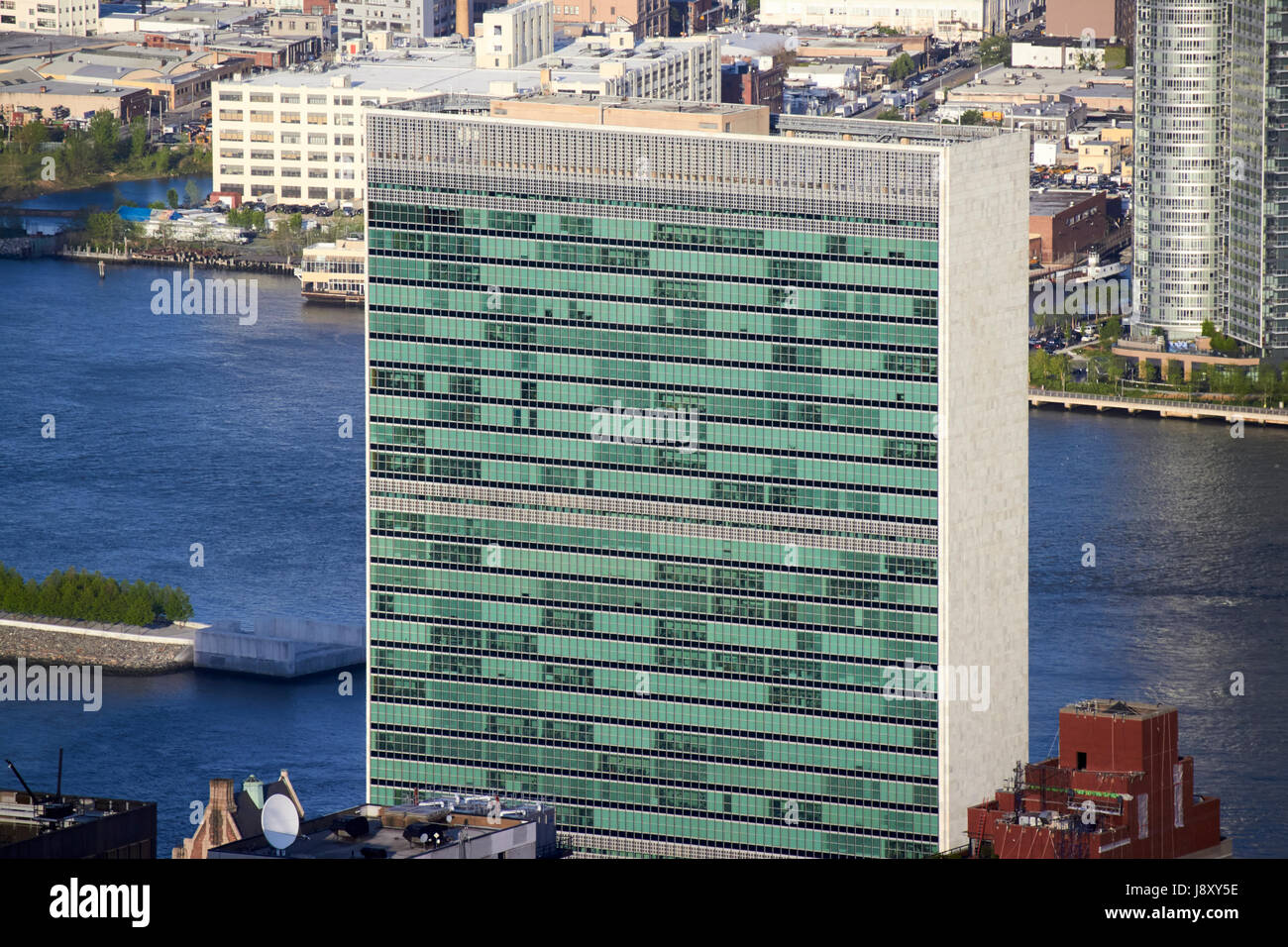 Le secrétariat de l'ONU Tower Building New York USA Banque D'Images