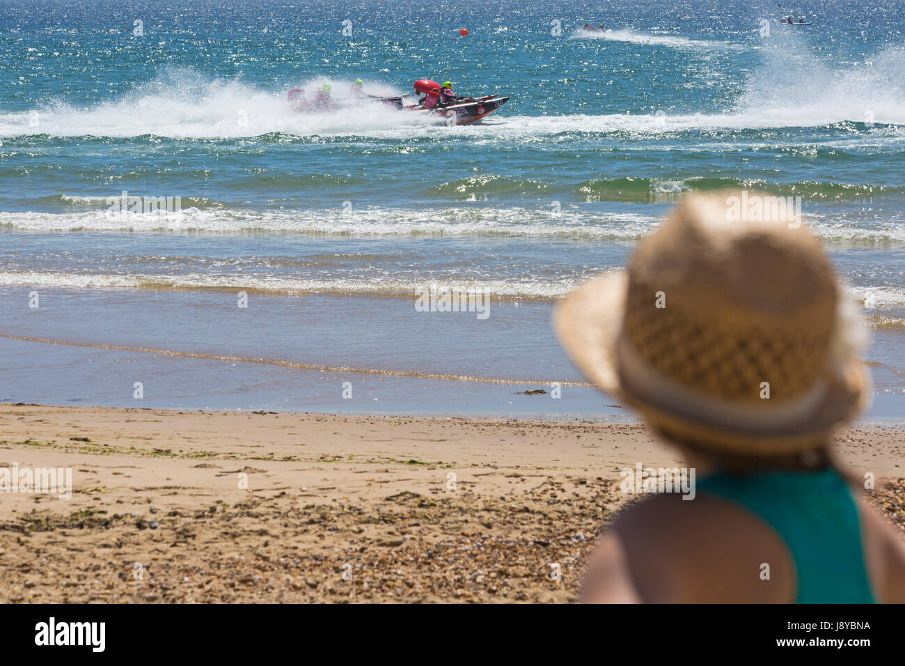 RYA Thundercats championnats nationaux par le 5ème prb mis à l'UK à Boscombe beach, Dorset en mai Banque D'Images