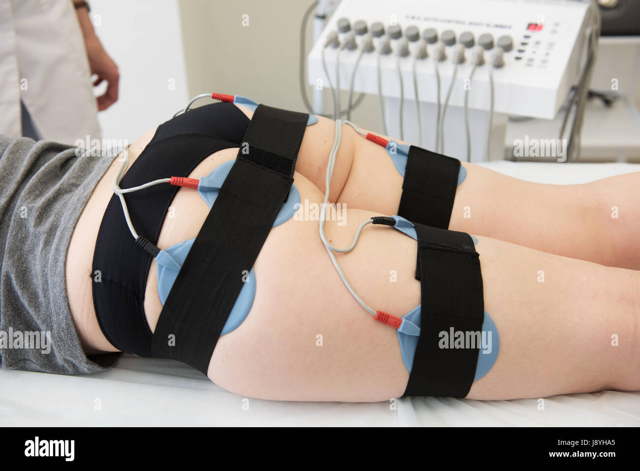 La thérapie de stimulation électro Banque D'Images