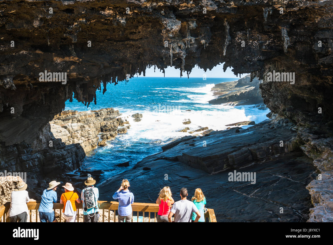 Admirals Arch, parc national de Flinders Chase, Kangaroo Island, Australie. Banque D'Images