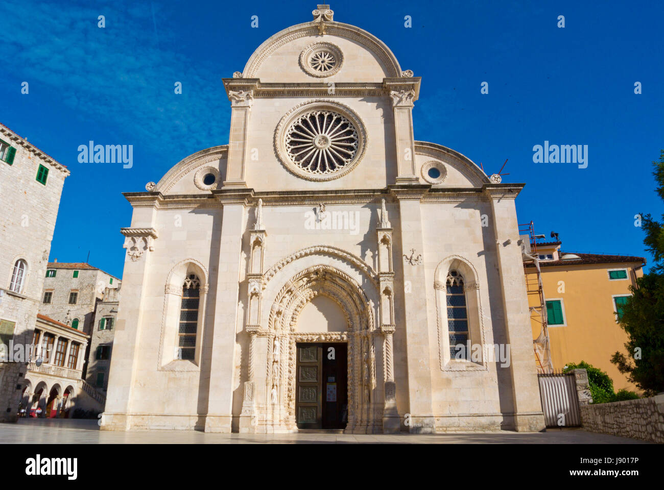 Sveti Jakov, cathédrale de Saint James, vieille ville de Sibenik, Dalmatie, Croatie Banque D'Images