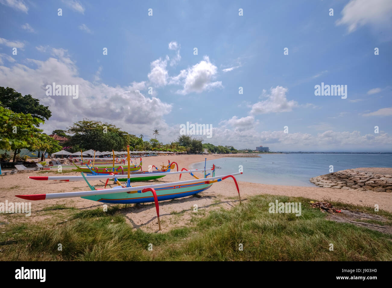 La Plage De Sanur Bali Indonésie Asie Banque Dimages