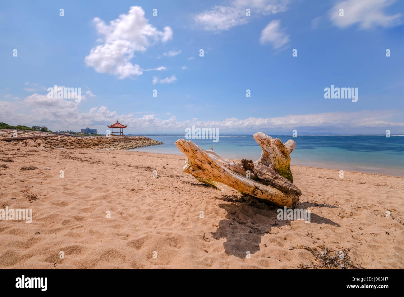 La plage de Sanur, Bali, Indonésie, Asie Banque D'Images