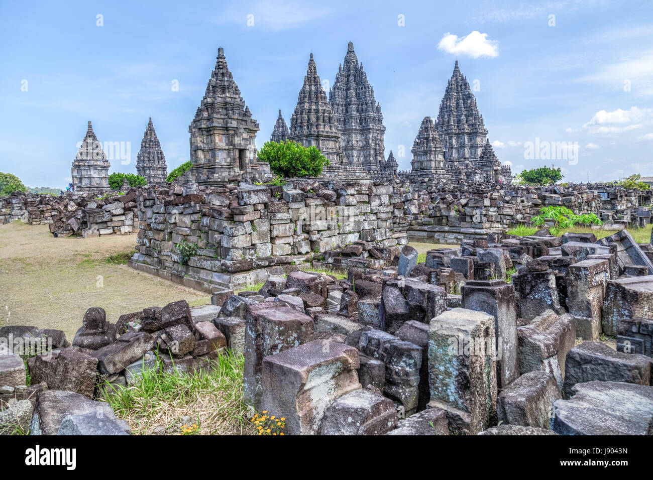 Prambanan, Temple Hindou, Yogyakarta, Java, Indonésie, Asie Banque D'Images