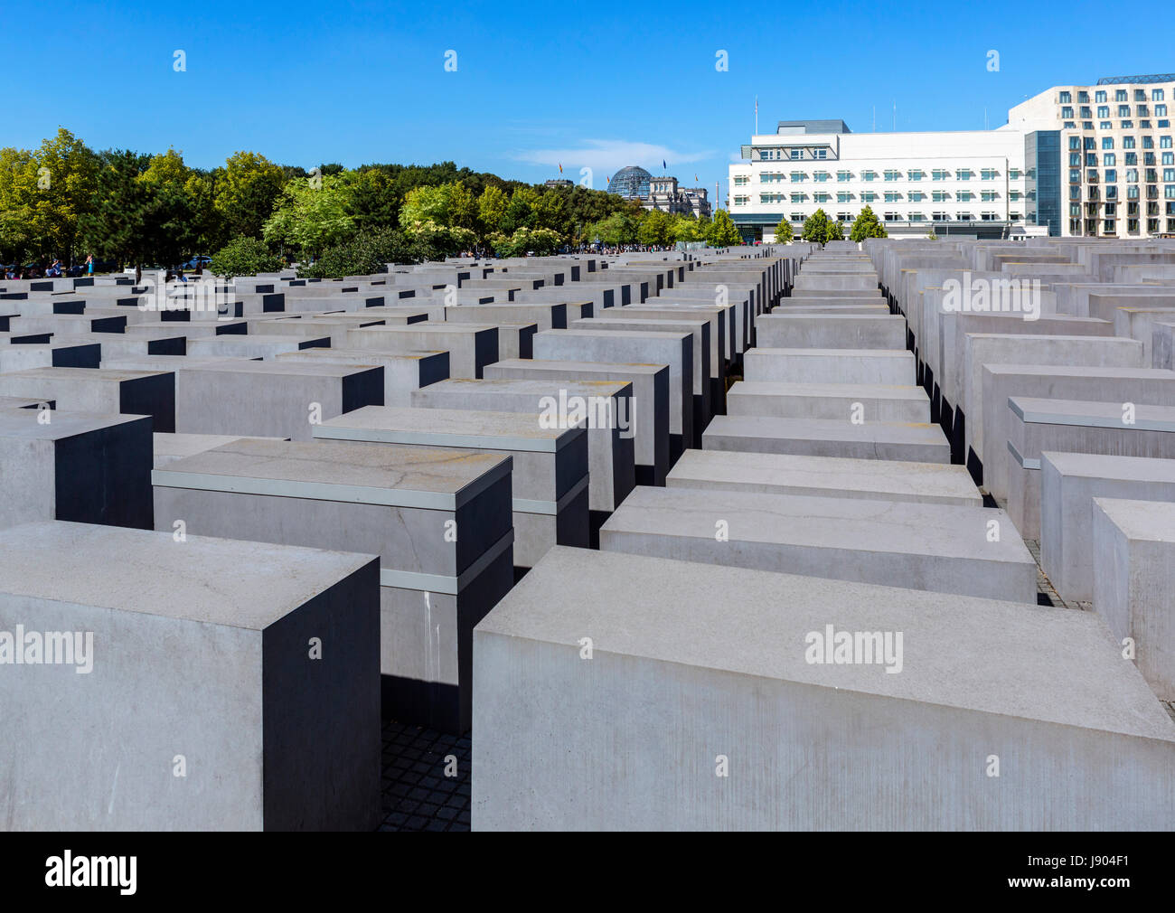 Le Mémorial de l'holocauste juif, Cora-Berliner-Strasse, Mitte, Berlin, Allemagne Banque D'Images