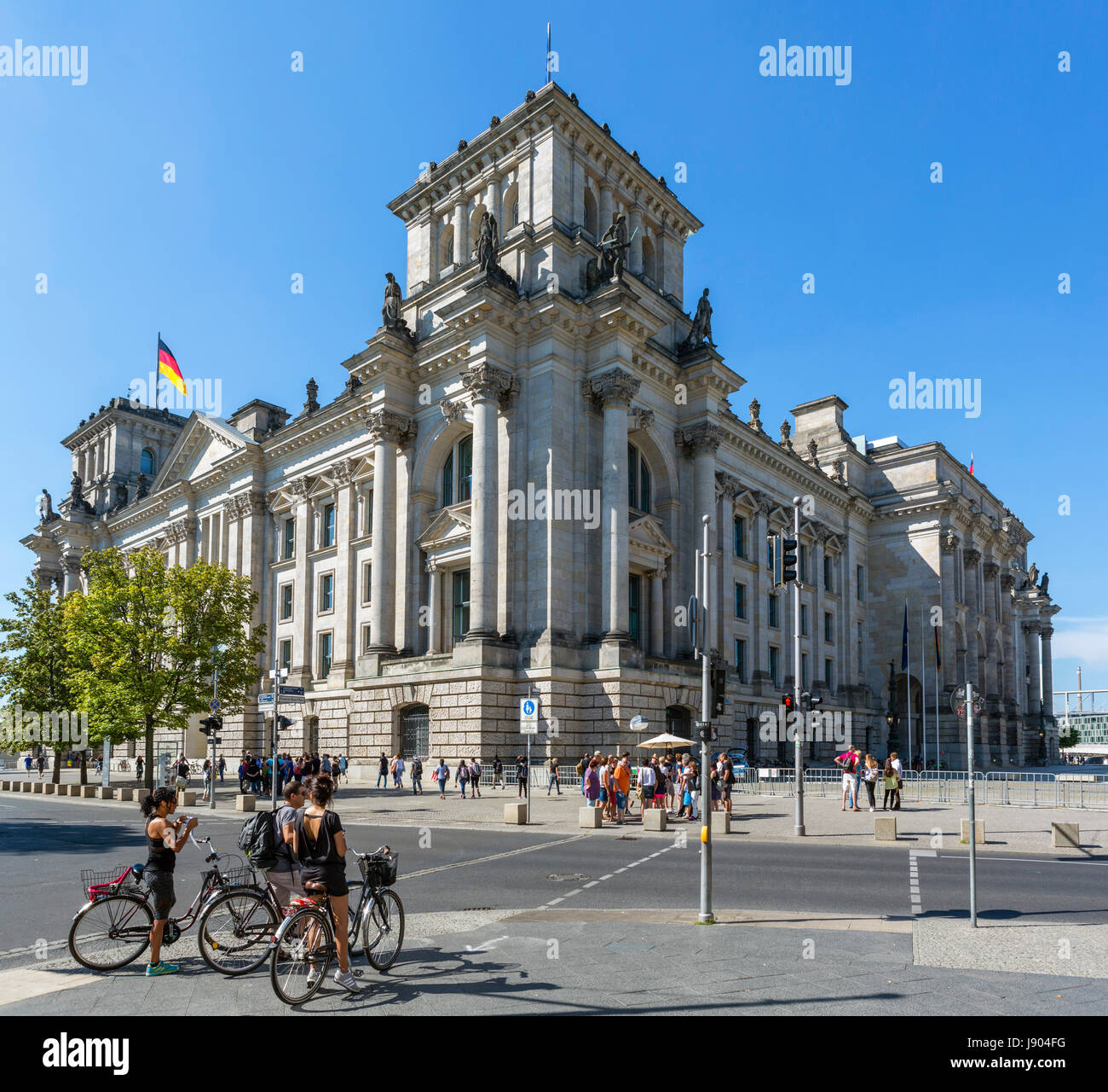 Le bâtiment du Reichstag d'Ebert Strasse, Mitte, Berlin, Allemagne Banque D'Images Le bâtiment du Reichstag d'Ebert Strasse, Mitte, Berlin, Allemagne Banque D'Images