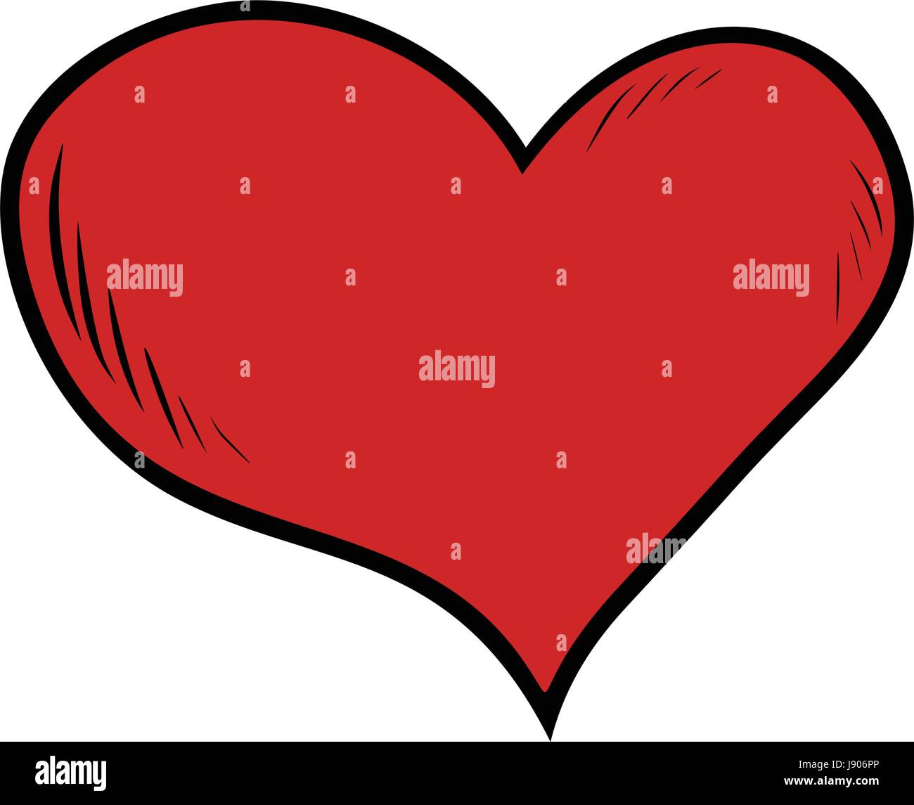 Saint Valentin coeur rouge. Un symbole d'amour et de relations affectives. Cartoon illustration bande dessinée pop art retro style vector Illustration de Vecteur