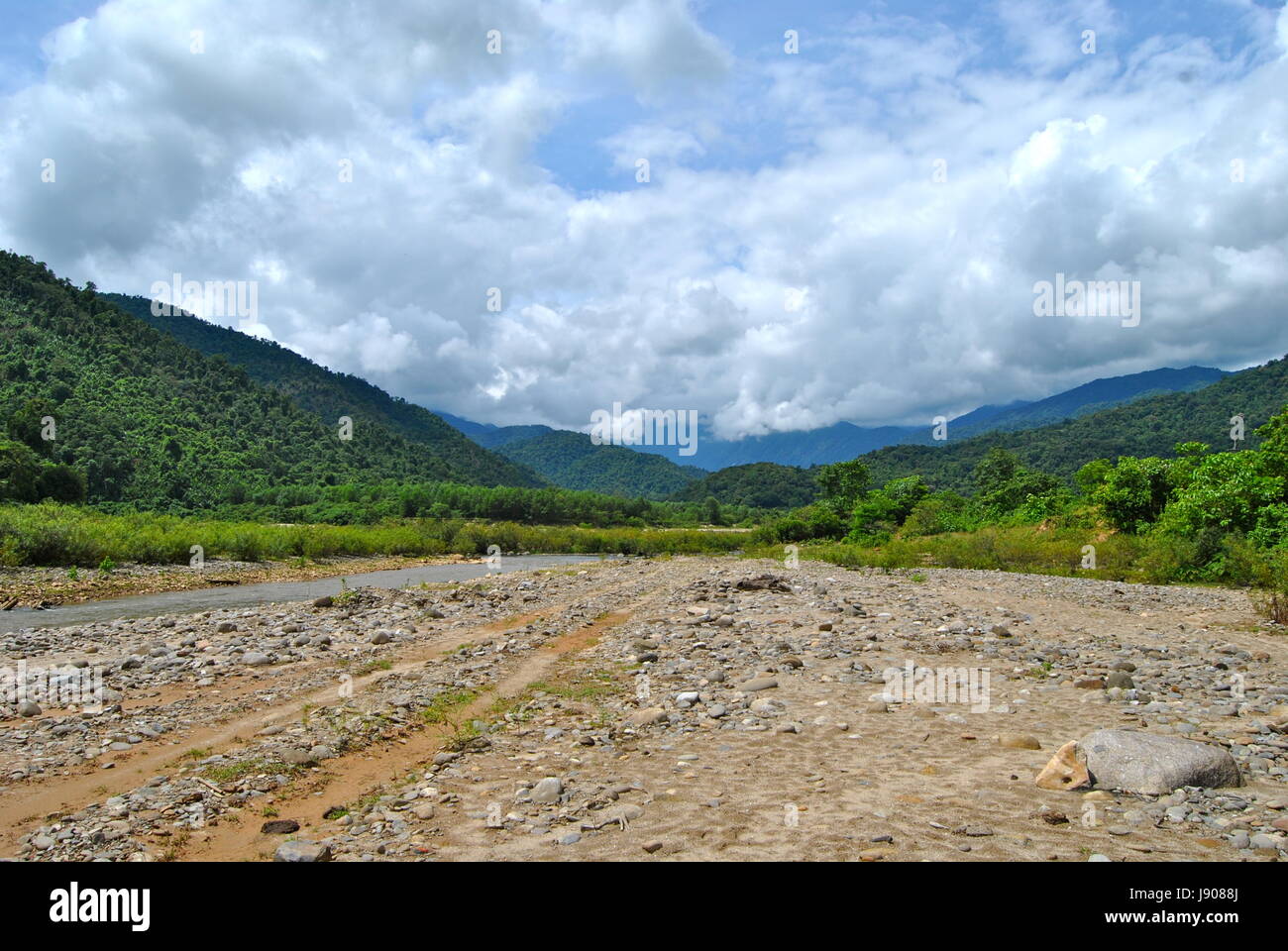 Montagne à la frontière du Laos et du Vietnam Banque D'Images