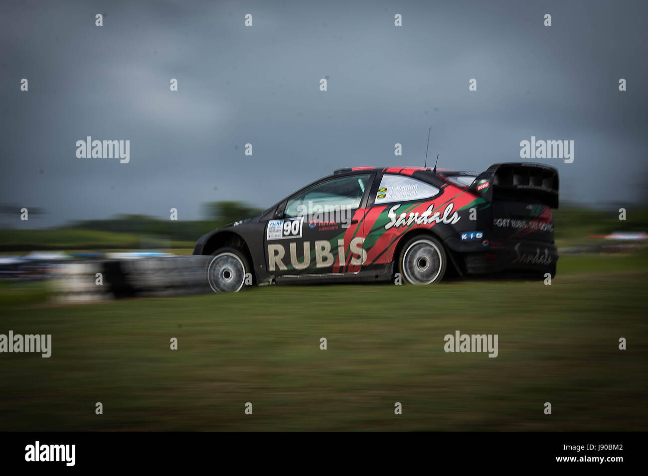 La Barbade 2017 Rallye- Flow Roi de la Colline Banque D'Images