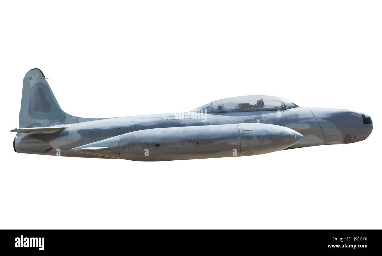 Vue latérale de l'air avion militaire isolé sur blanc pour utilisation Banque D'Images