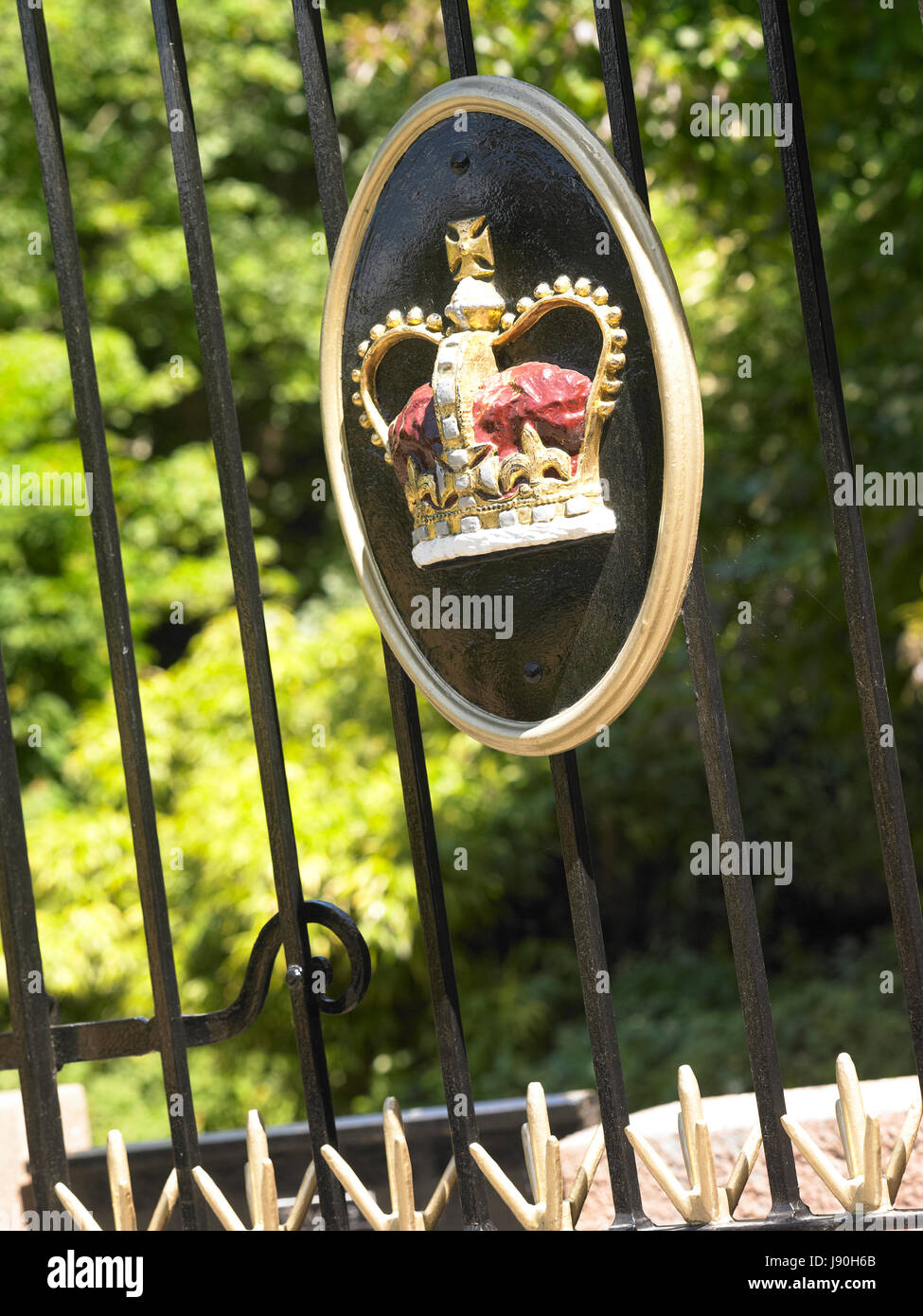 Motif de la Couronne sur l'équerrage Banque D'Images