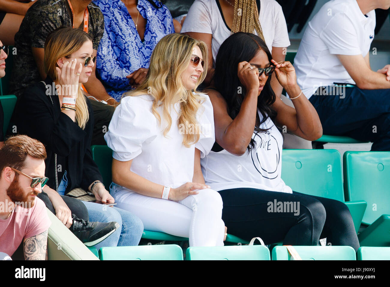 Paris, France, 31 mai 2017 : Serena Williams au cours de ses sœurs deuxième tour à l'Open de France de tennis 2017 à Roland Garros Paris. crédit : Frank molter/Alamy live news Banque D'Images