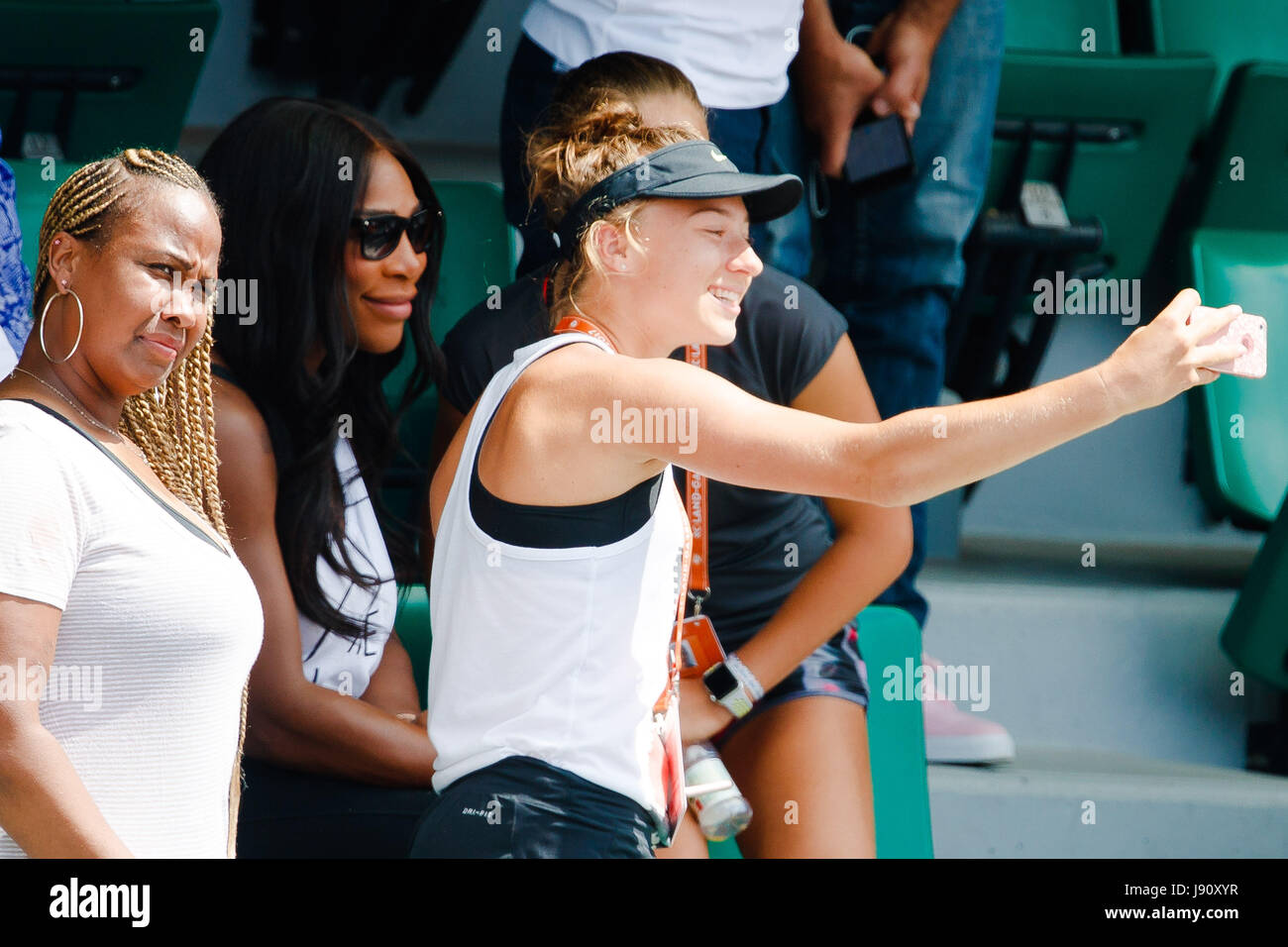 Paris, France, 31 mai 2017 : Serena Williams au cours de ses sœurs deuxième tour à l'Open de France de tennis 2017 à Roland Garros Paris. crédit : Frank molter/Alamy live news Banque D'Images