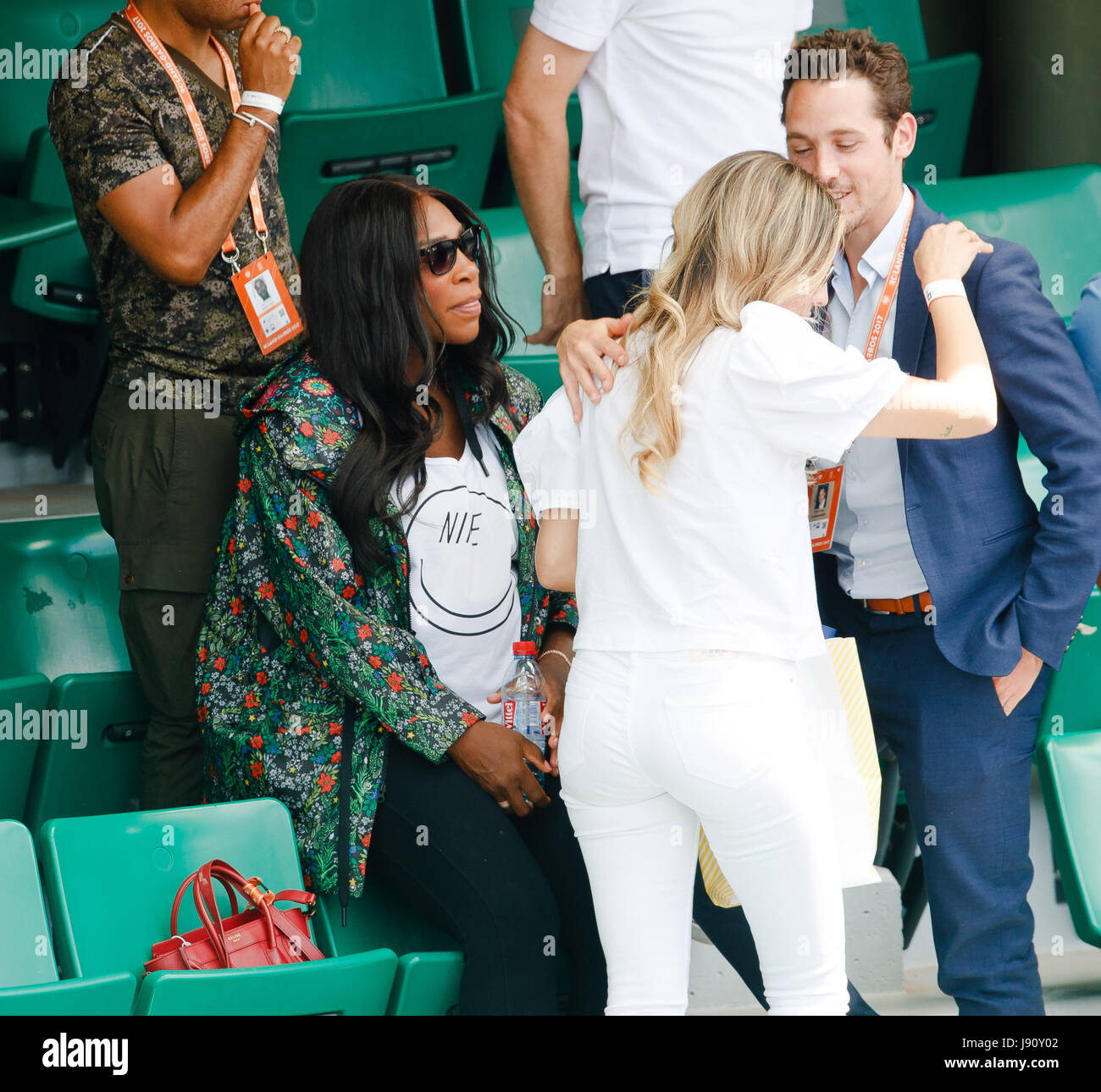 Paris, France, 31 mai 2017 : Serena Williams au cours de ses sœurs deuxième tour à l'Open de France de tennis 2017 à Roland Garros Paris. crédit : Frank molter/Alamy live news Banque D'Images