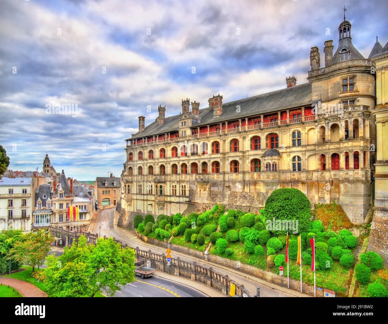 Le Château Royal de Blois, dans la vallée de la Loire, France Banque D'Images