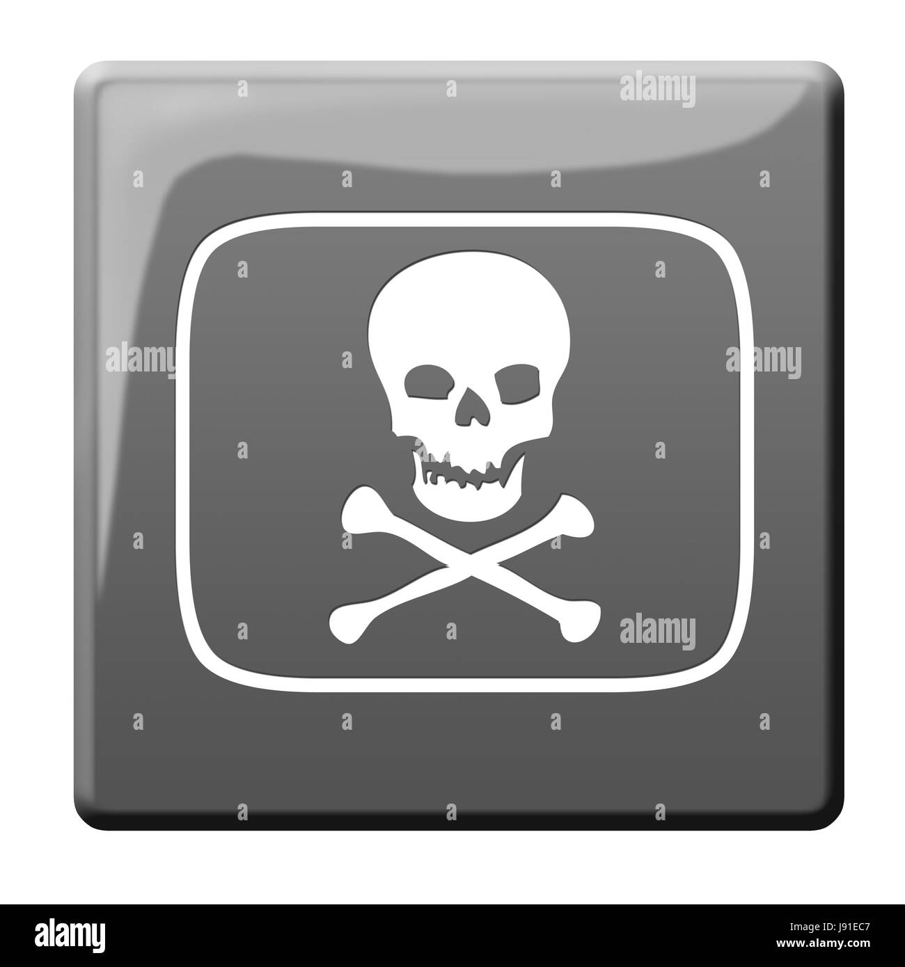 Crâne, poison, squelette, mort, cadavre, toxiques, signe, signal, Banque D'Images