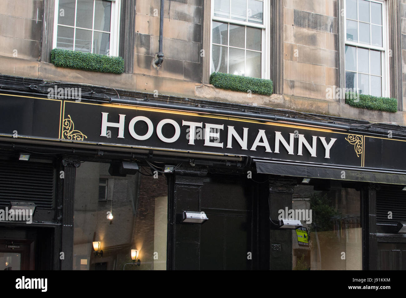 Hootenanny bar, pub, Glasgow, Écosse, Royaume-Uni Banque D'Images