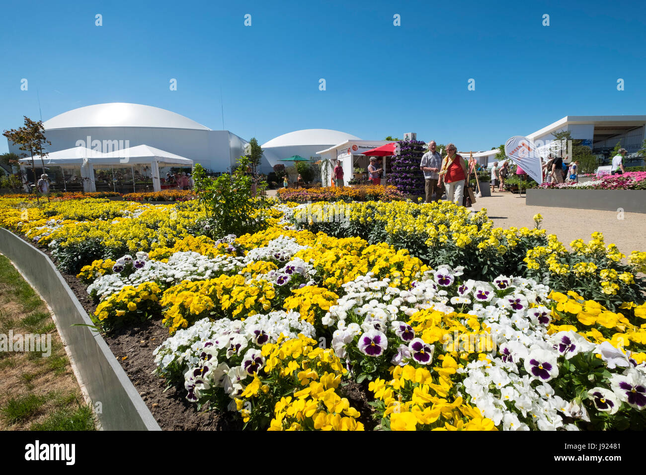 Vue de l'art salles fleurs Festival International de Jardins 2017 IGA (International Garten Ausstellung) à Berlin, Allemagne Banque D'Images