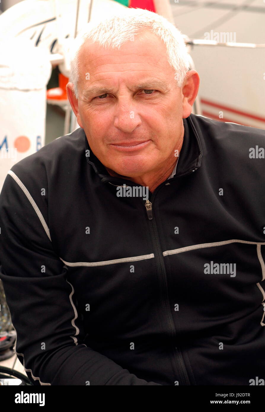 AJAXNETPHOTO. 28E MAI, 2017. PLYMOUTH, en Angleterre. - TRANSAT - MIHAIL KOPANOV OSTAR SKIPPER (BUL) À BORD DE L'YACHT FURIA SA RACE BOAT IN QUEEN ANNE'S BATTERY MARINA AVANT LE DÉPART. PHOTO:JONATHAN EASTLAND/AJAX REF:D172905 6472 Banque D'Images