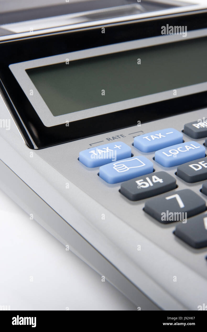 Libre, calculatrice, comptabilité, finances, impôts, comte, de vérification, de chiffres, Banque D'Images