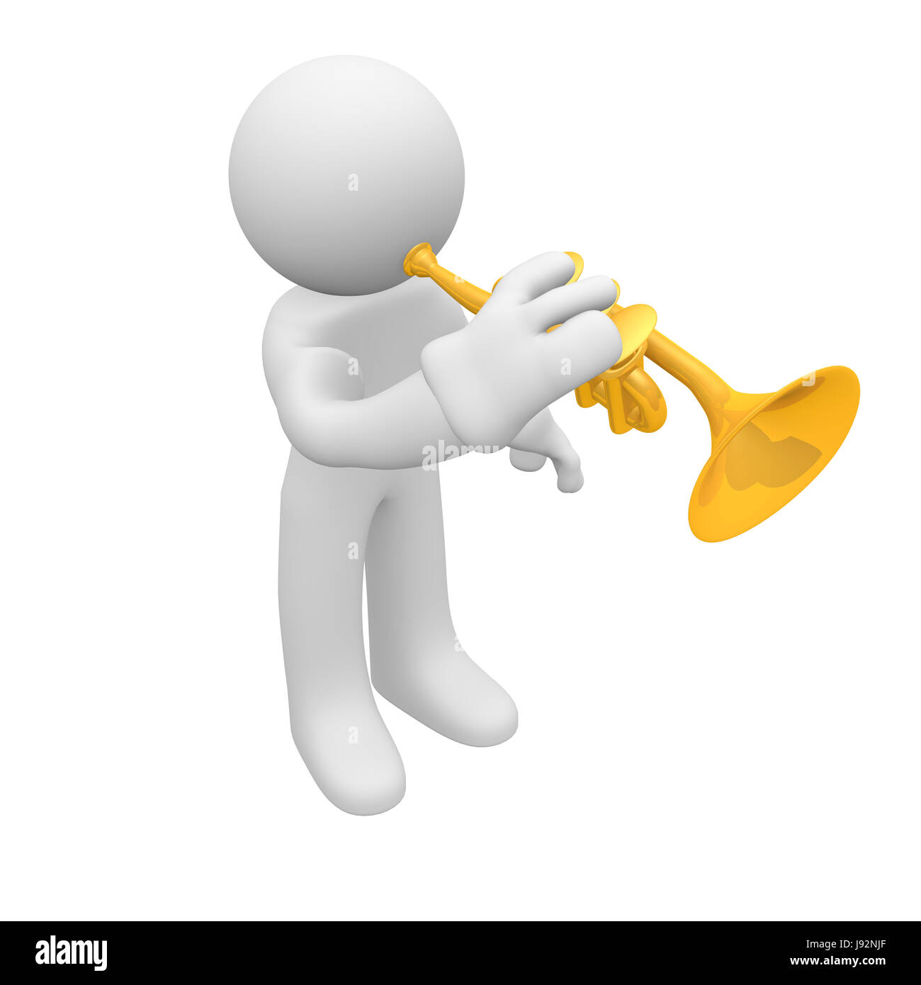 La musique, l'illustration, musicien, clairon, de mesurer, d'instrument, méthode, trompette, Banque D'Images