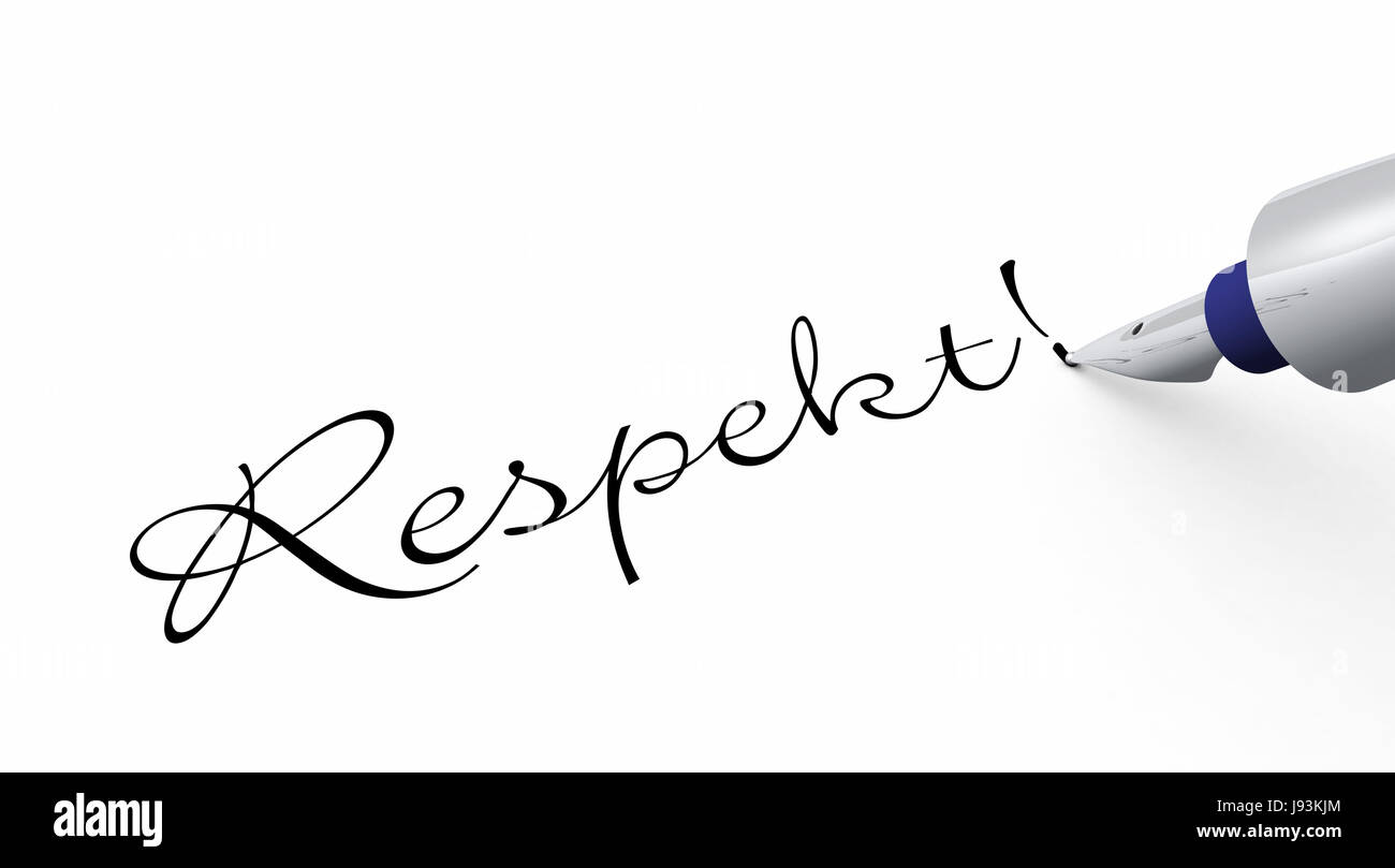 Le respect ! - Concept de stylo Banque D'Images