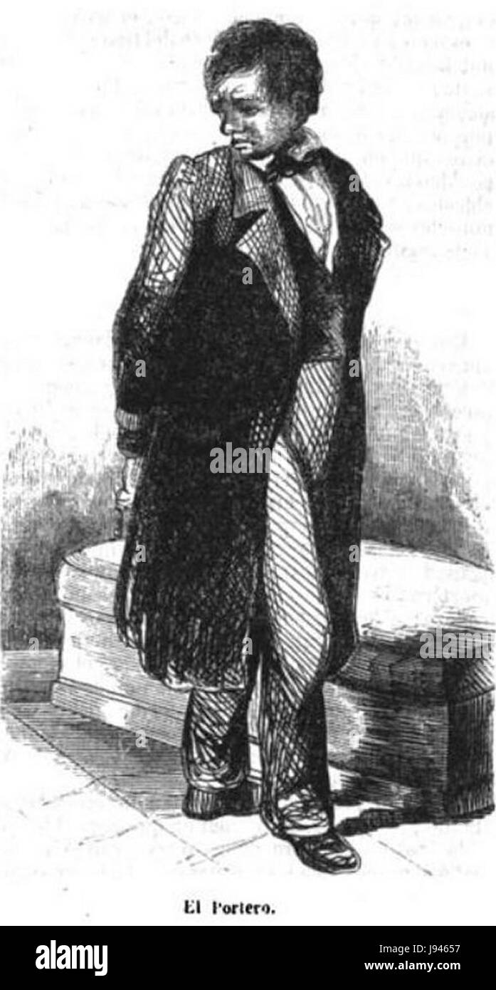 'Les Espagnols 367 El Portero' fait probablement référence à une œuvre d'art ou une photographie représentant une scène espagnole, avec 'El Portero' (le gardien de but) suggérant un potentiel sportif ou historique lié au football espagnol. Banque D'Images