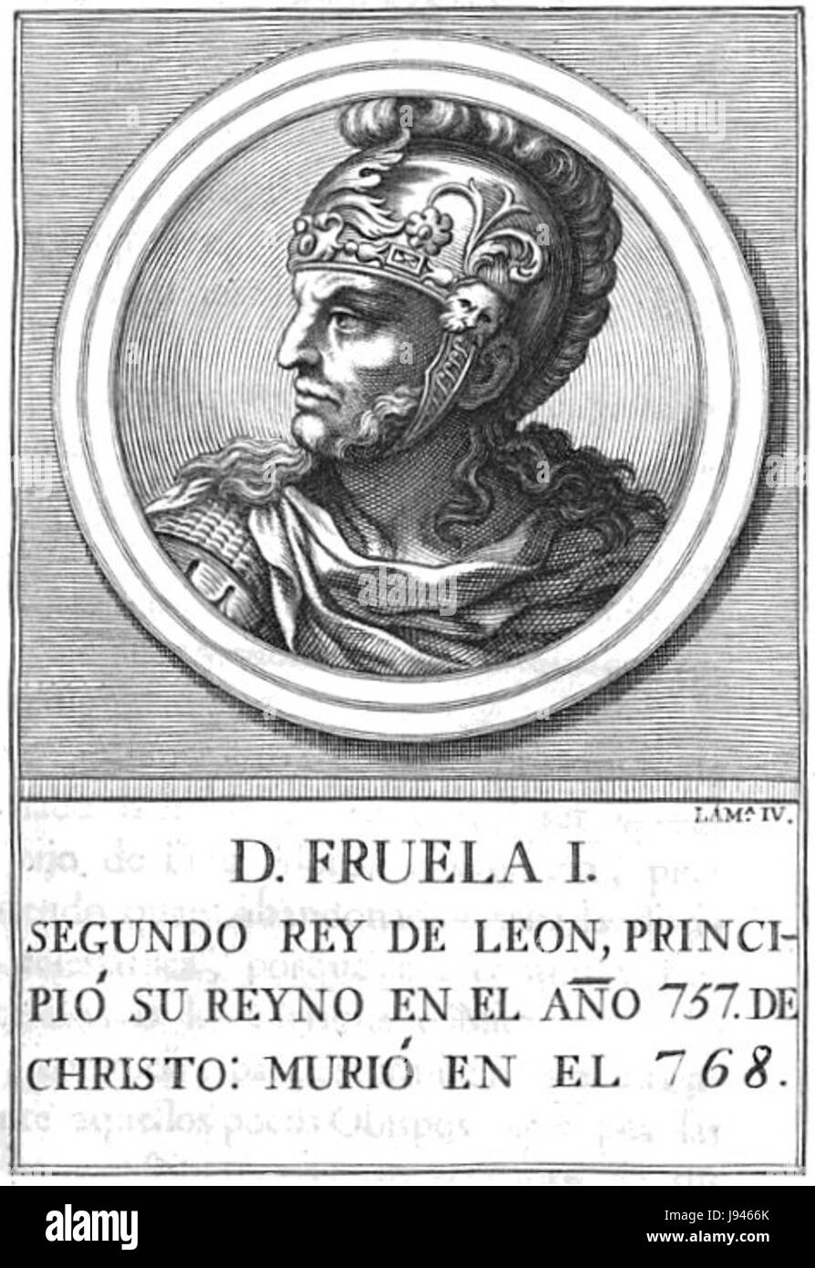 Retrato 019 Rey de Asturies Fruela I Banque D'Images