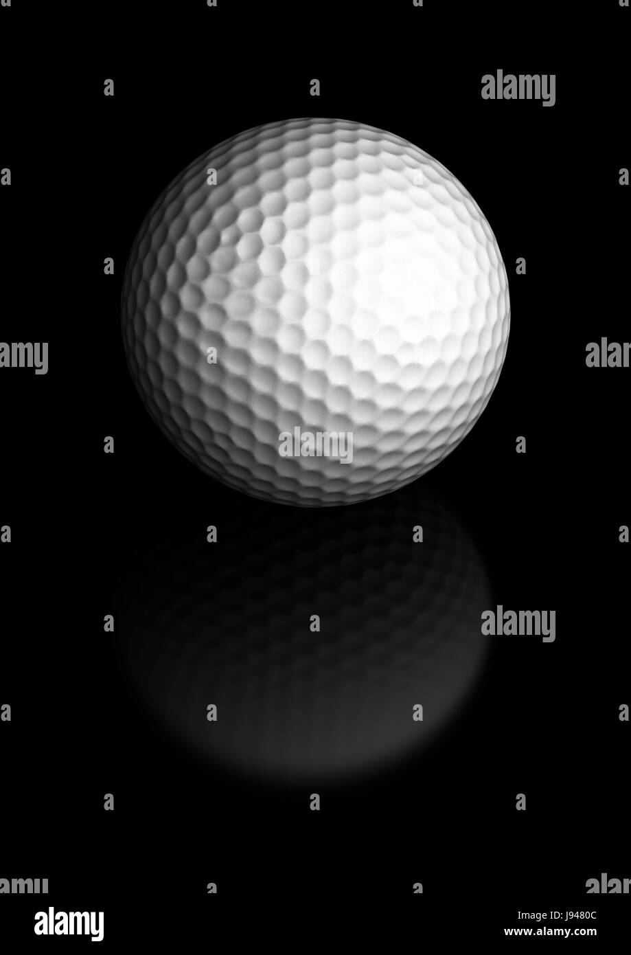 Ball, noir, de teint basané, jetblack, noir profond, golf, objet, macro, close-up, Banque D'Images
